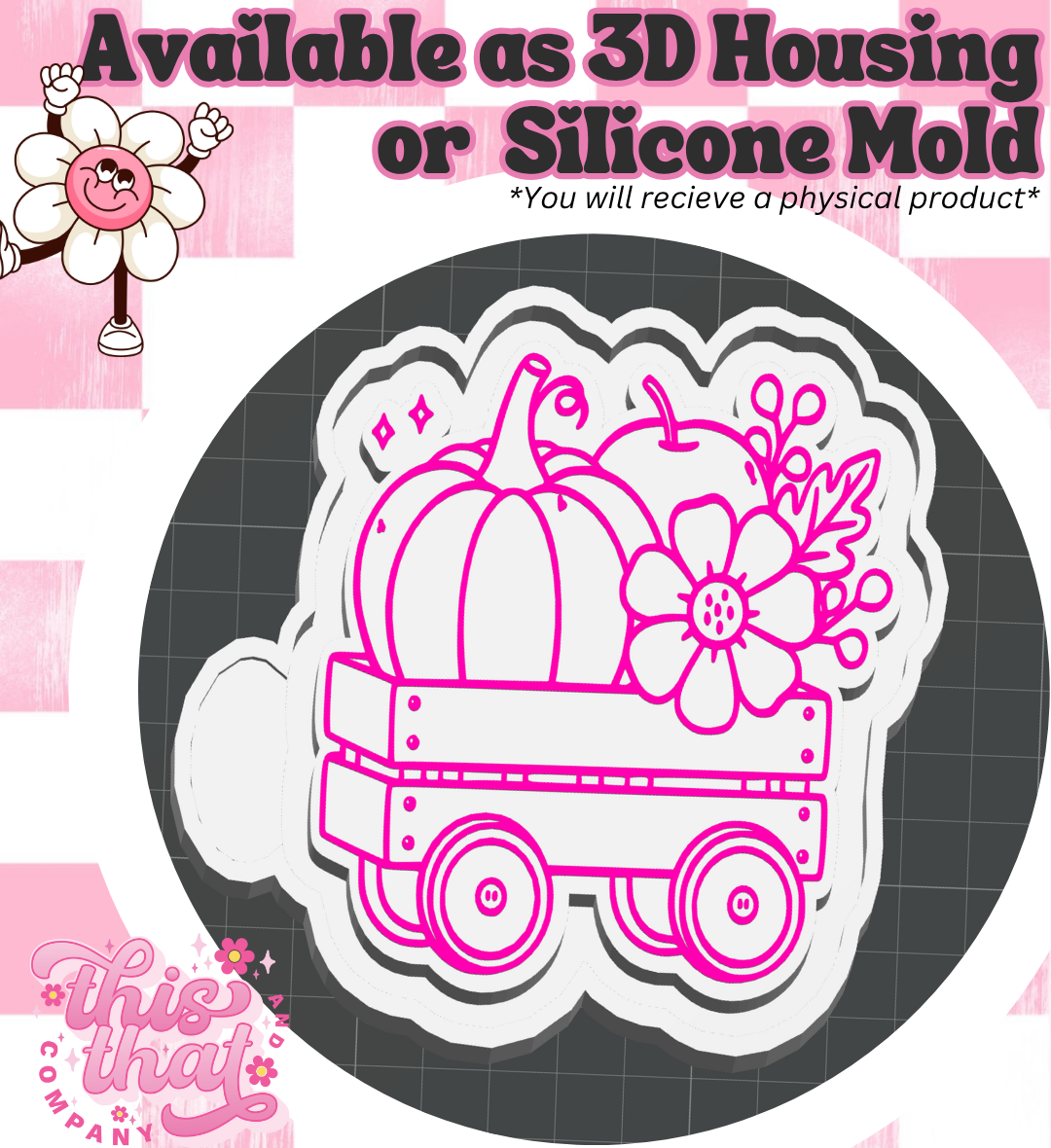 Freshie | Silicone Mold | Autumn Wagon