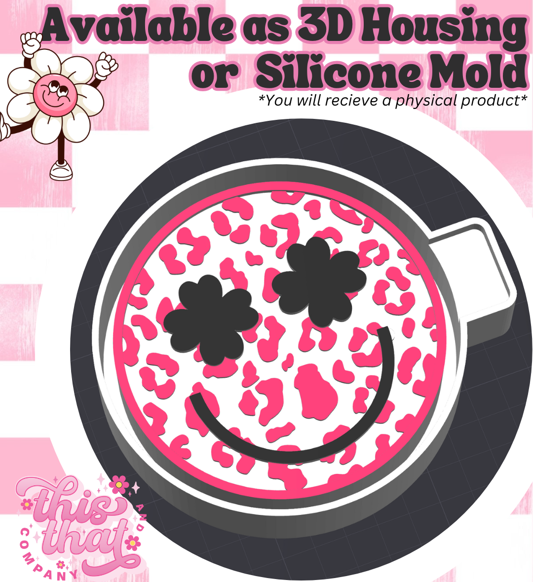 Freshie | Silicone Mold | Leopard St Pattys Clover Smiley