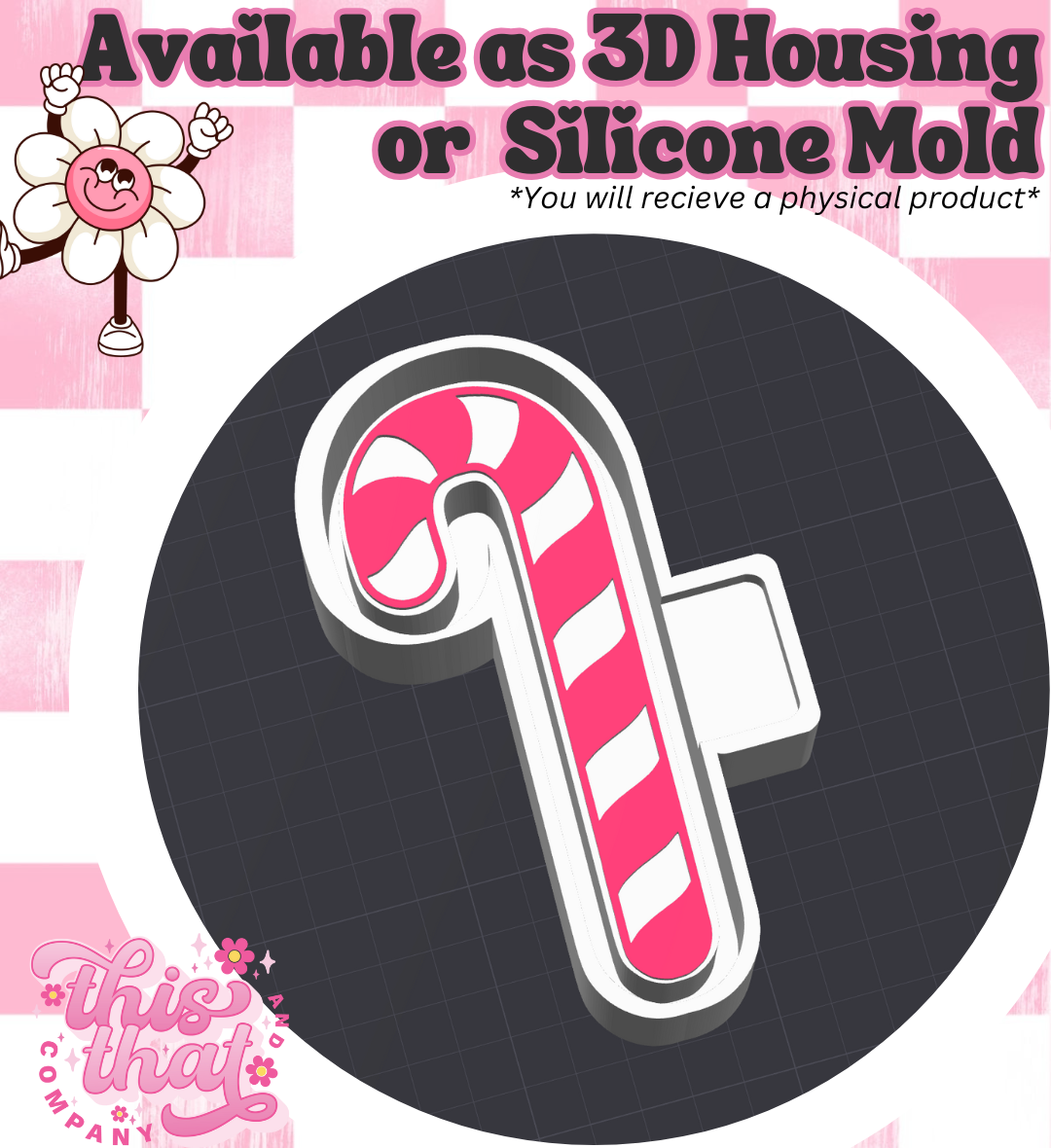 Freshie | Silicone Mold | Candy Cane