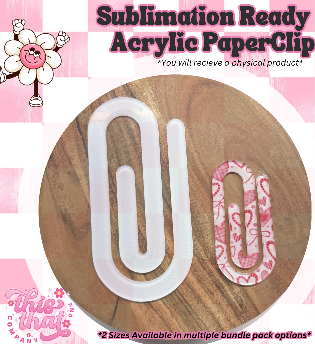 Sublimation Blanks | Sublimation Paper Clip | Acrylic Paper Clip | Standard Paper Clip