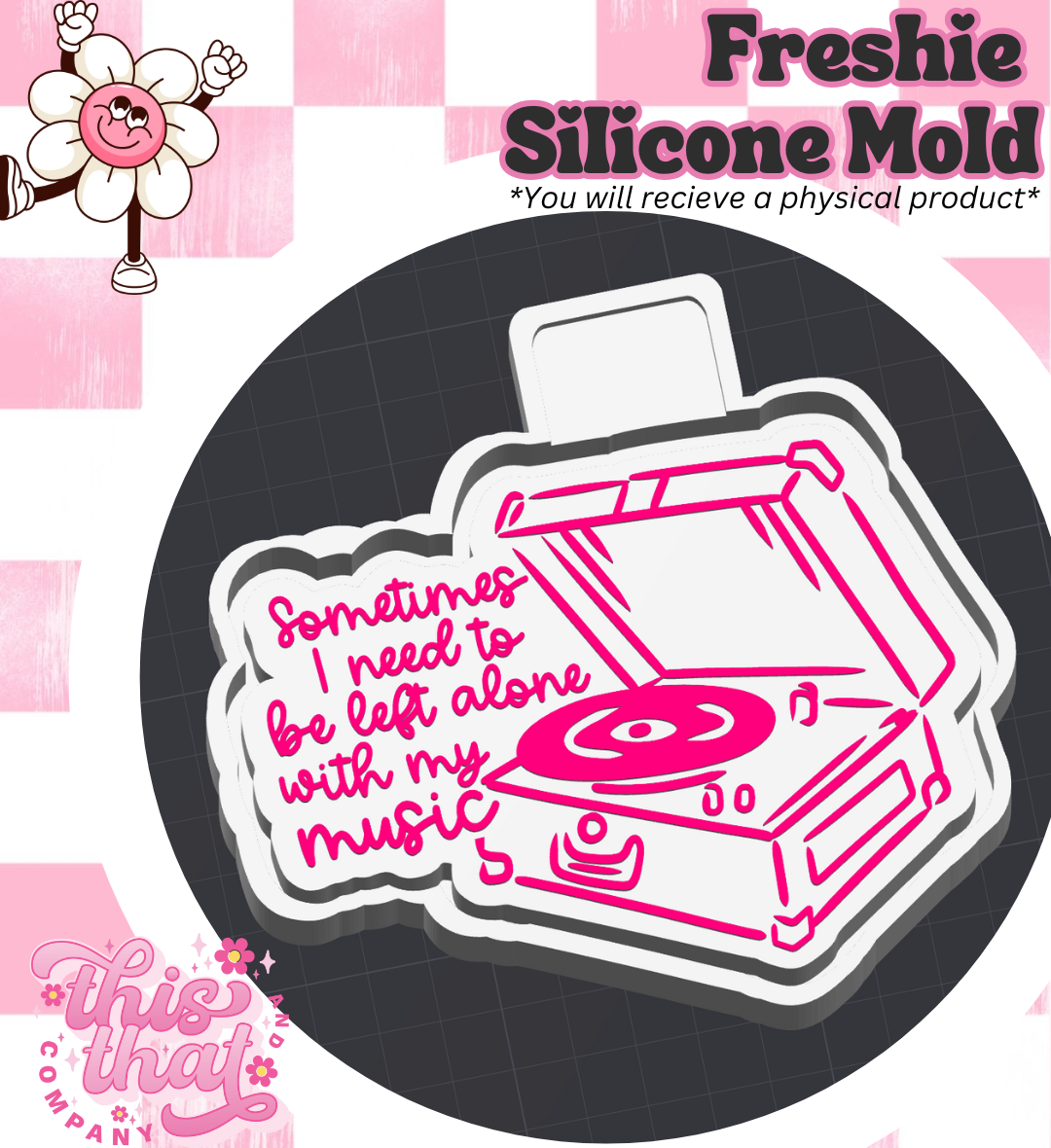 Freshie | Silicone Mold | Record Player