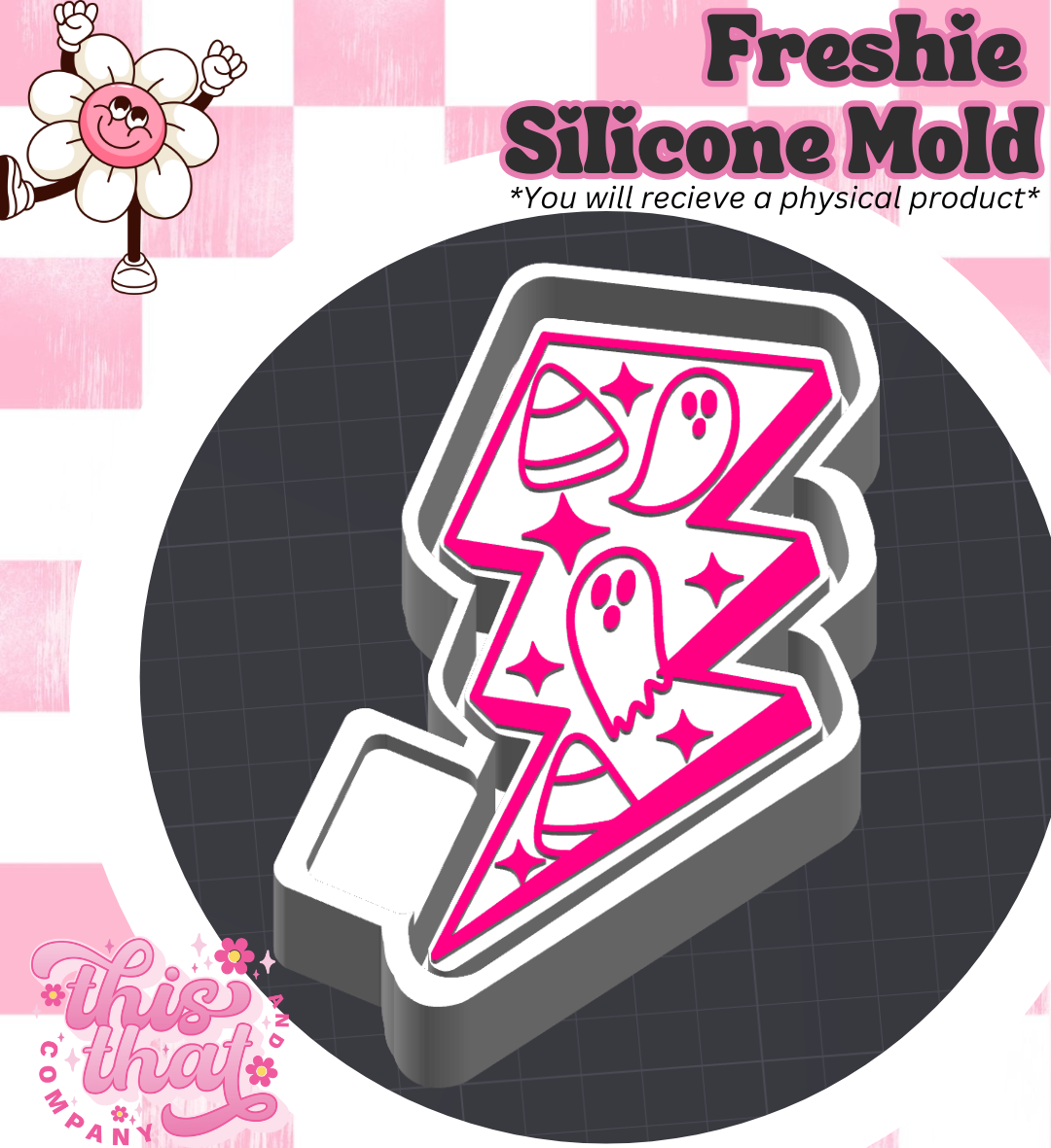 Freshie | Silicone Mold | Ghosty Thunder