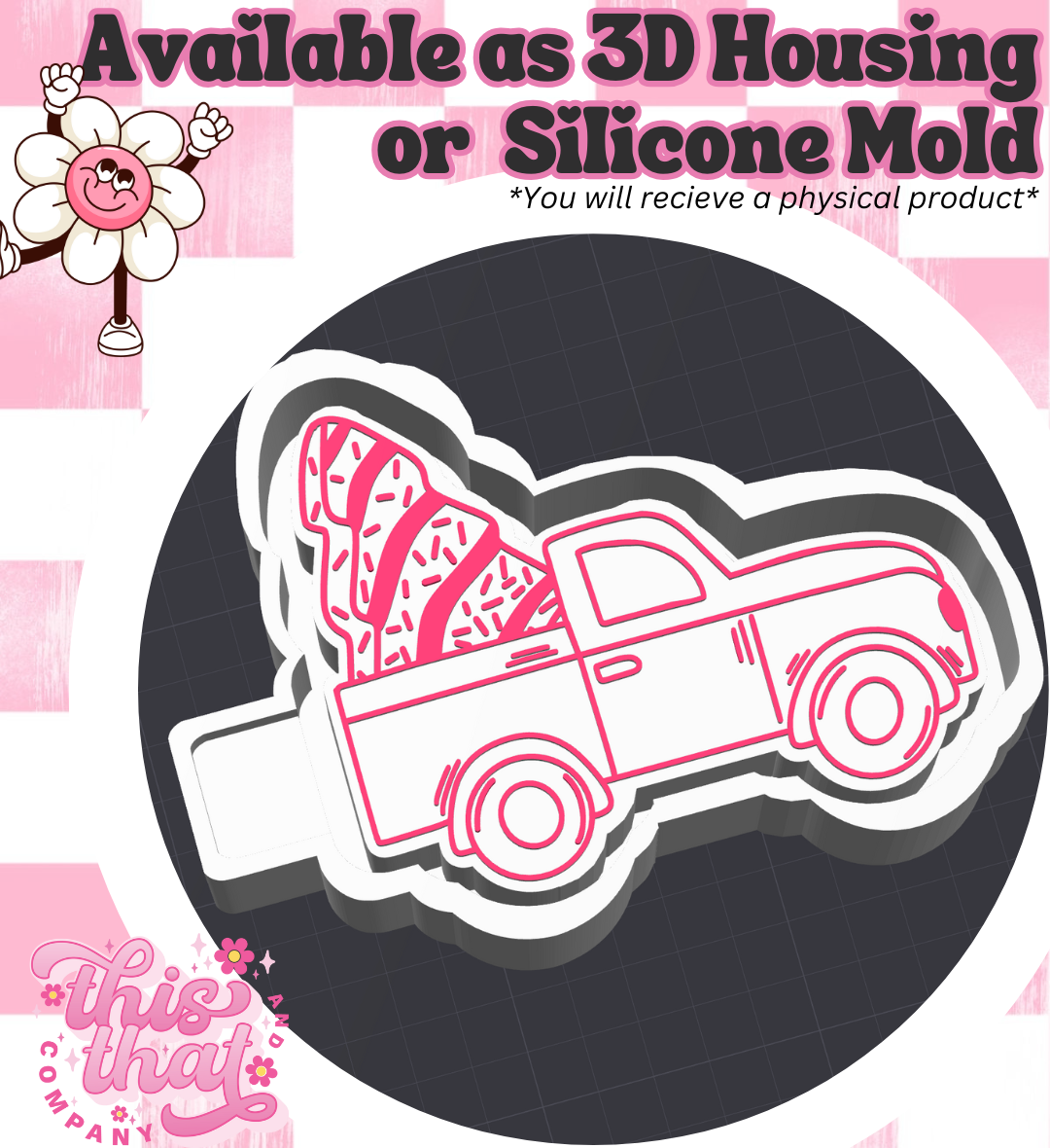 Freshie | Silicone Mold | Christmas Tree Truck