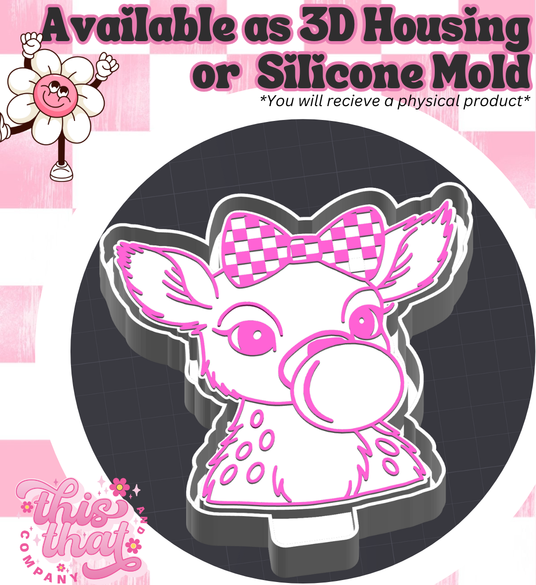 Freshie | Silicone Mold | Bubblegum Deer