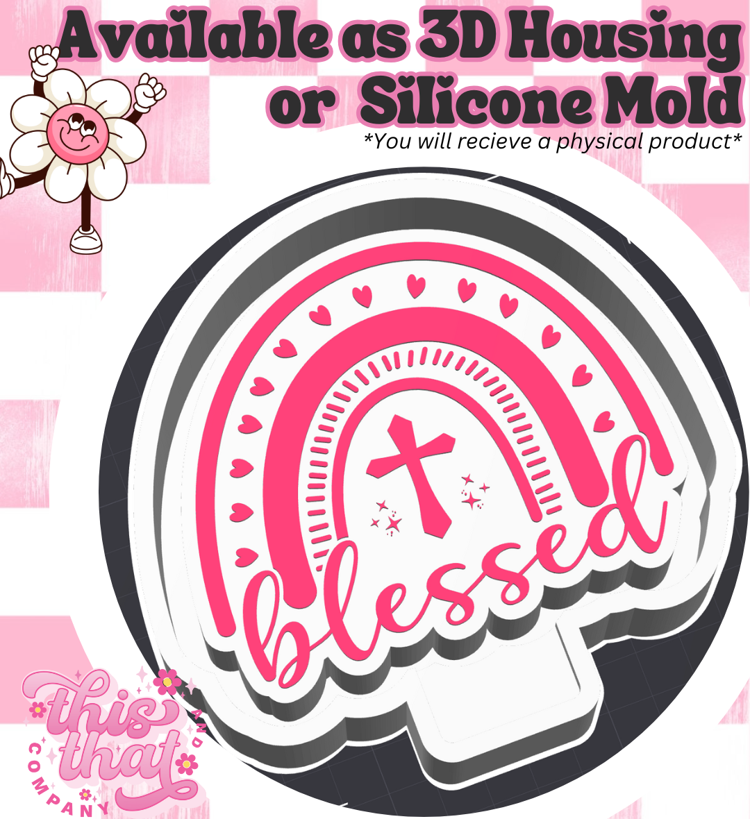Freshie | Silicone Mold | Faith Blessed Rainbow