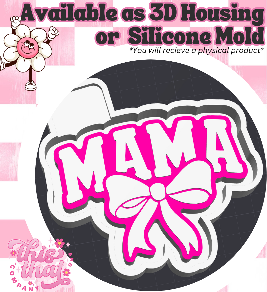 Freshie | Silicone Mold | 'Mama' with Bow