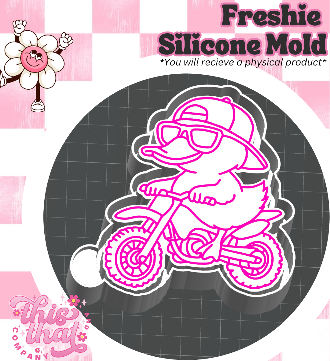 Freshie | Silicone Mold | Dirt Bike Duck