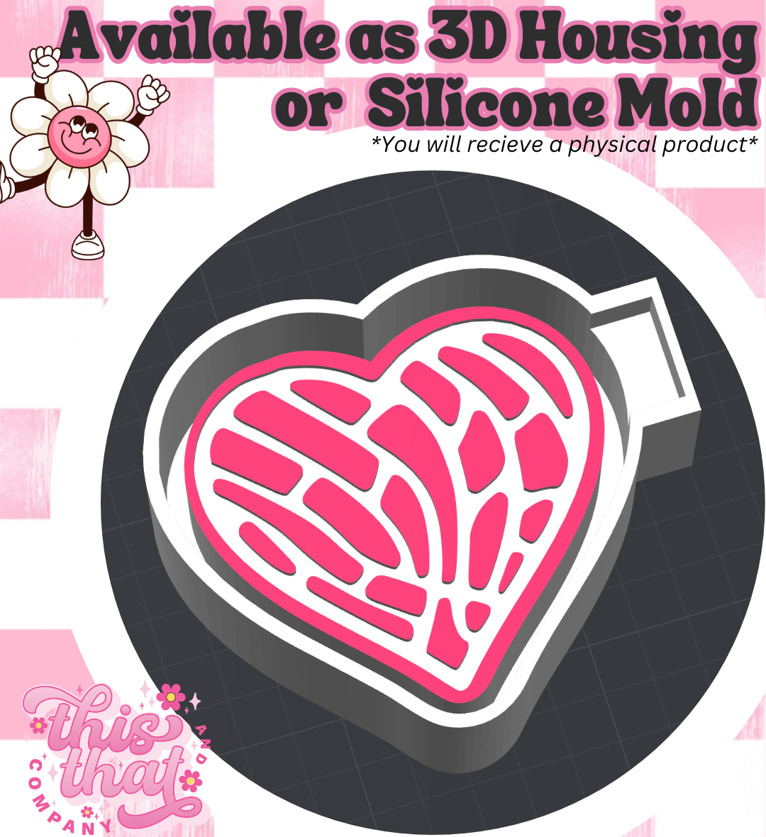 Freshie | Silicone Mold | Concha Heart