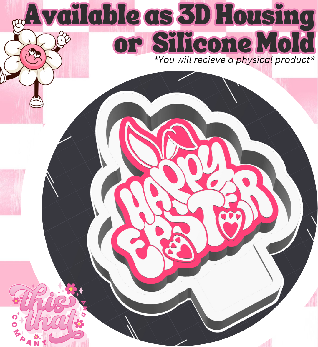 Freshie | Silicone Mold | 'Happy Easter'