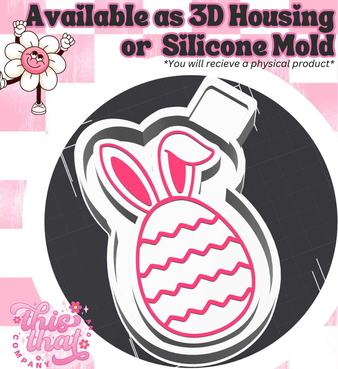 Freshie | Silicone Mold | Easter Egg w/ Bunny Ears