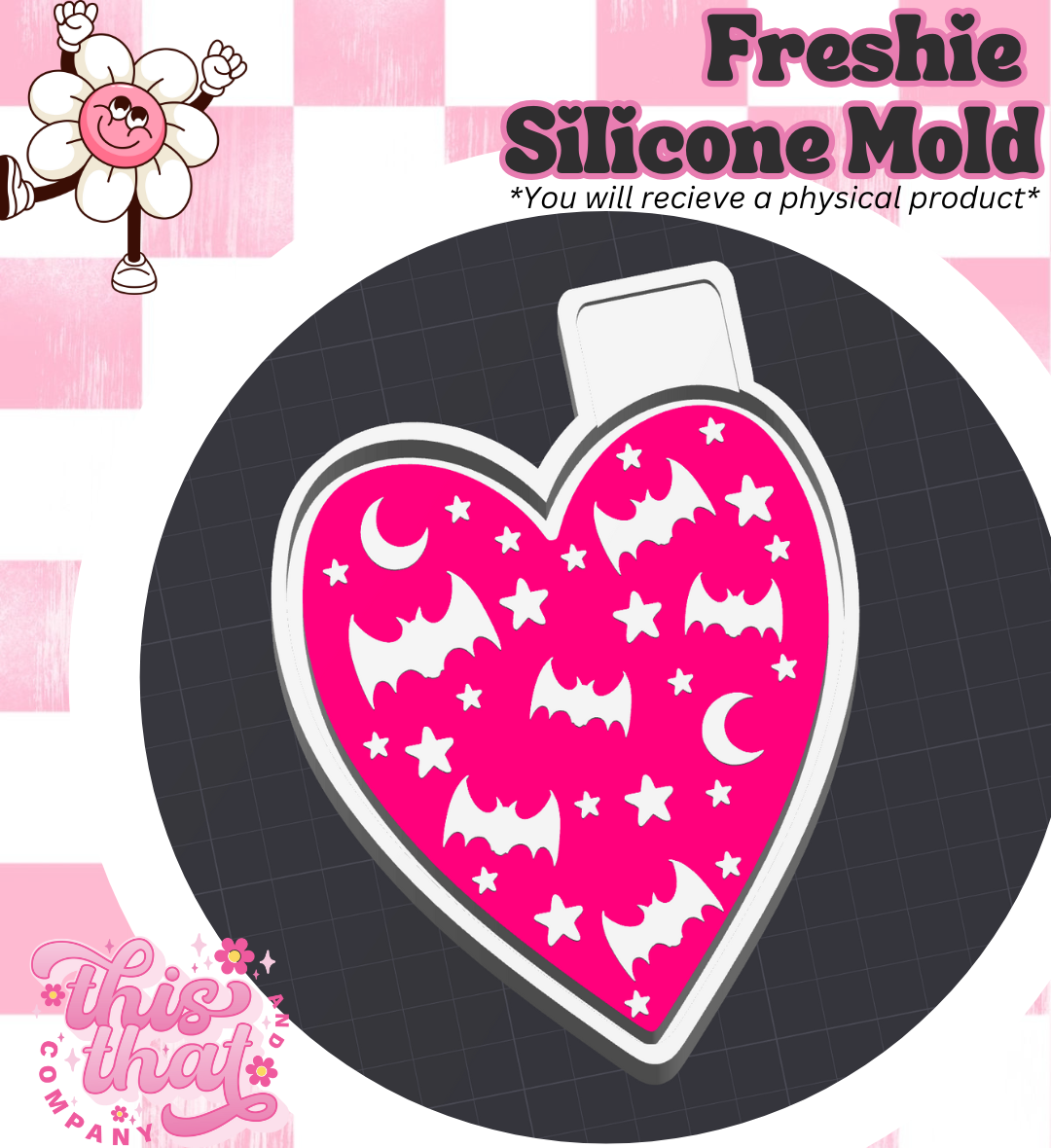Freshie | Silicone Mold | Batty Heart