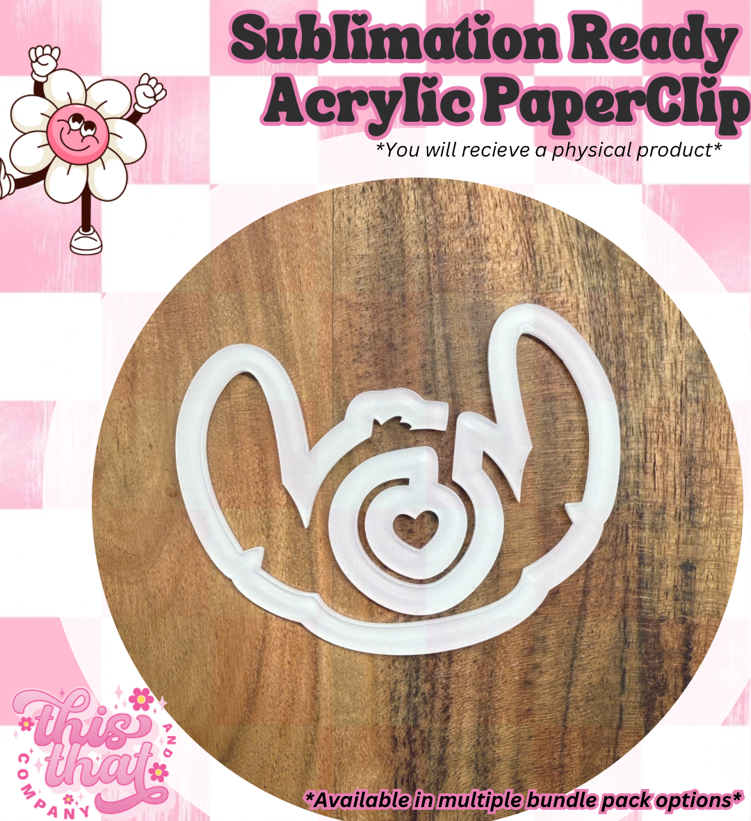 Sublimation Blanks | Sublimation Paper Clip | Acrylic Paper Clip | Alien