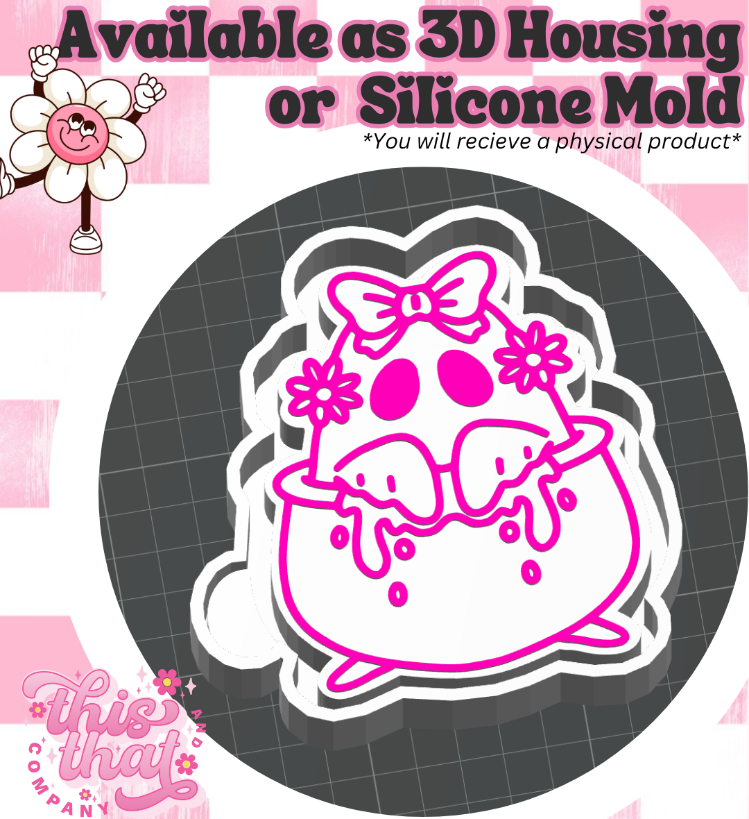 Freshie | Silicone Mold | Cauldron Girly Ghost