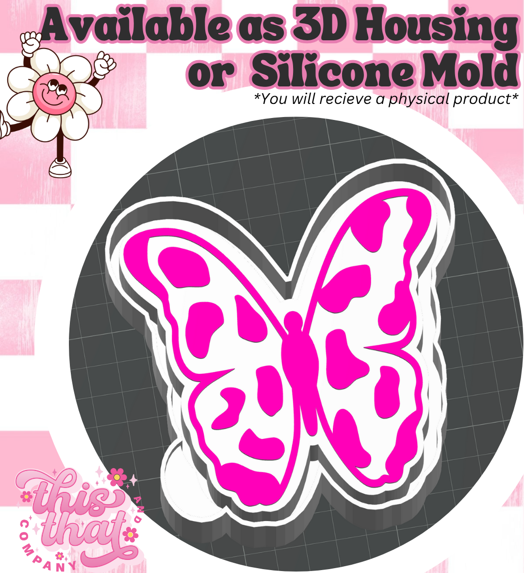 Freshie | Silicone Mold | Leopard Butterfly
