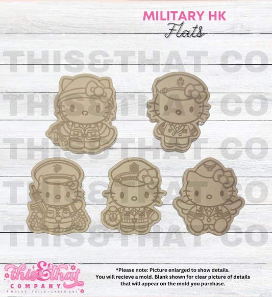 Silicone Mold For Resin |  Kawaii Military Cats