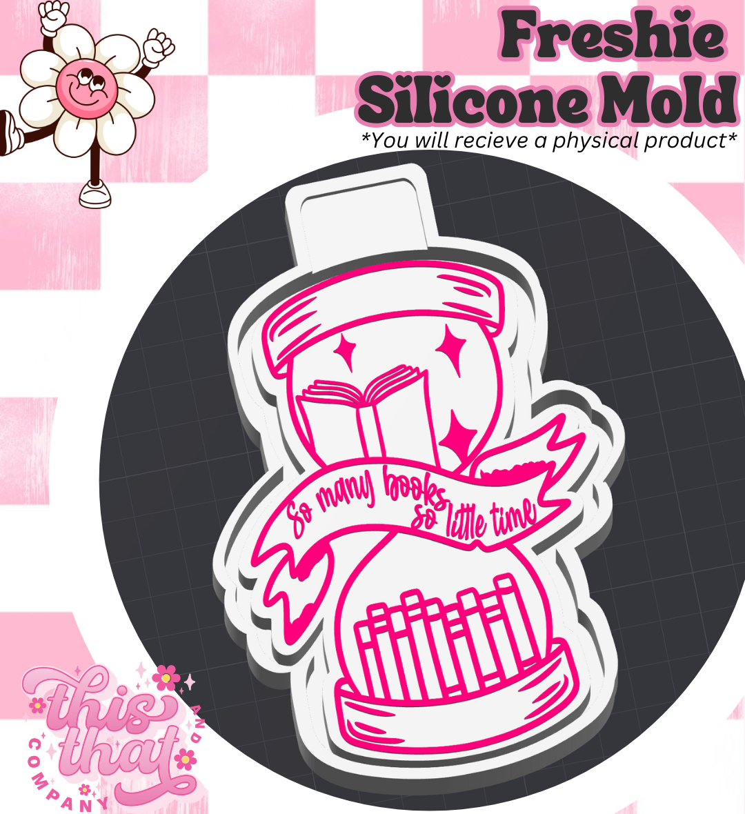 Freshie | Silicone Mold | Books Hour Glass