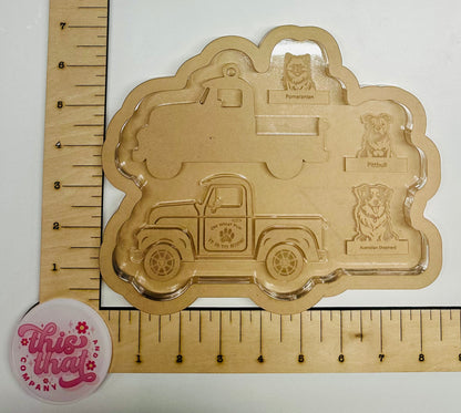 Silicone Mold For Resin |  Layered Dog Truck