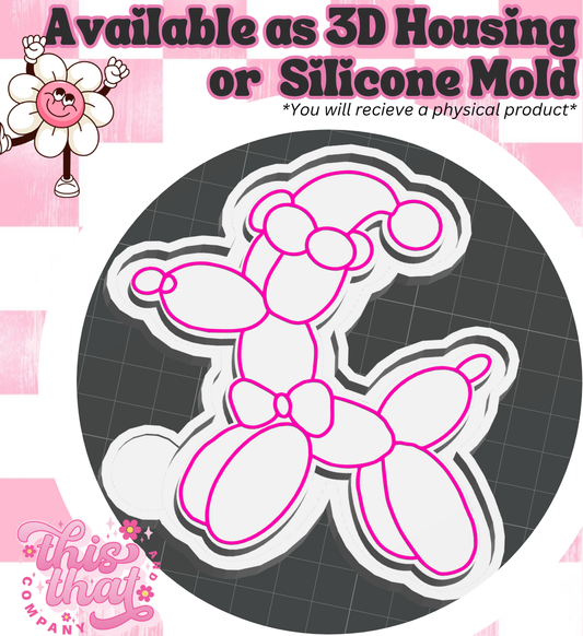 Freshie | Silicone Mold | Santa Balloon Dog