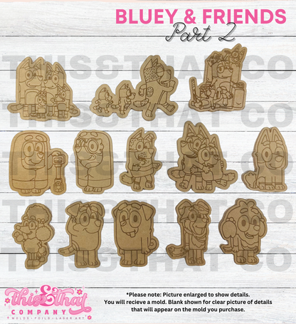 Silicone Mold For Resin | Blue Dog & Friends Mold