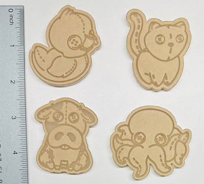 Silicone Mold For Resin | Animal Button Plushies Mold