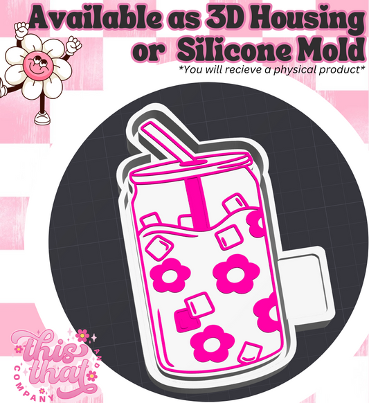 Freshie | Silicone Mold | Floral Drink