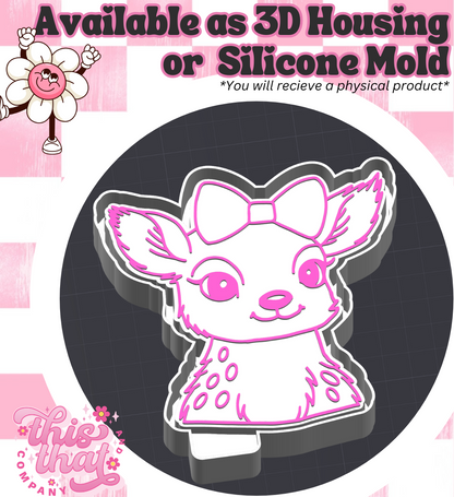 Freshie | Silicone Mold | Deer with Bow