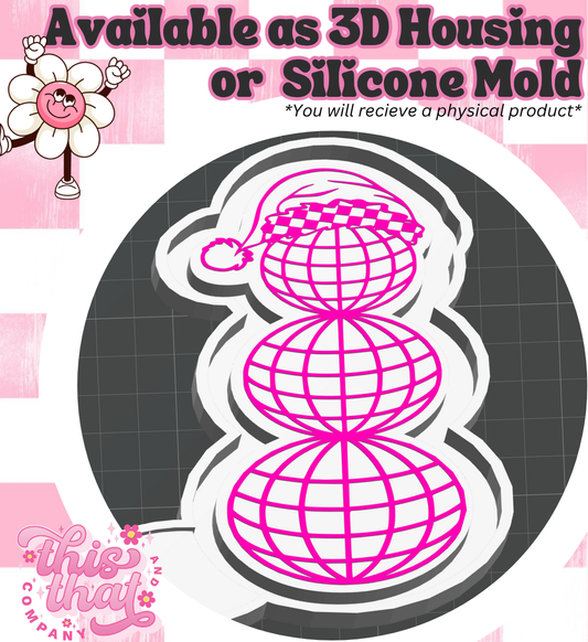 Freshie | Silicone Mold | Disco Snowman