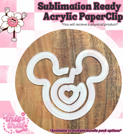 Sublimation Blanks | Sublimation Paper Clip | Acrylic Paper Clip | Mouse