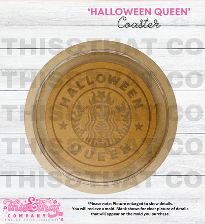 Silicone Mold For Resin | Halloween Queen Cup Coaster Mold