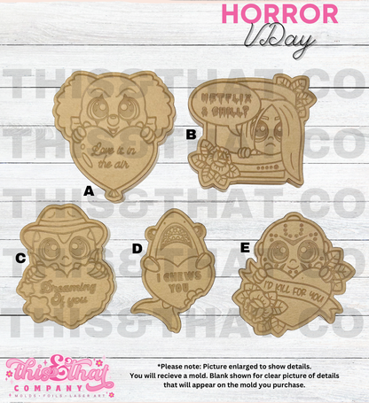 Silicone Mold For Resin | Horror Movie Valentines Day
