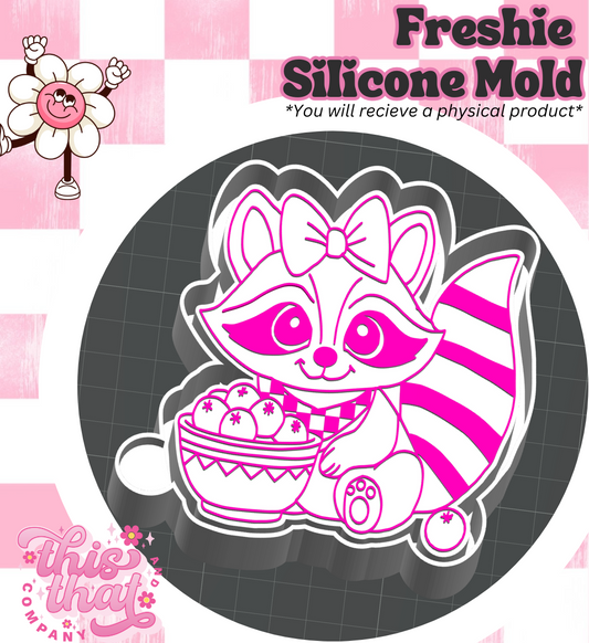 Freshie | Silicone Mold | Blueberry Raccoon