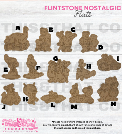 Silicone Mold For Resin |  Nostalgic Caveman Cartoon Flats