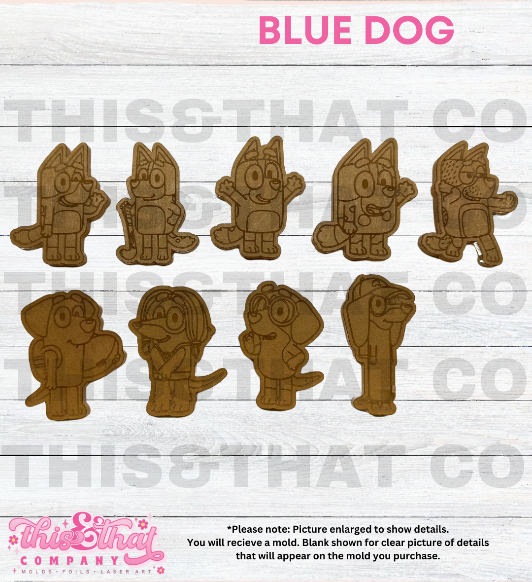 Silicone Mold For Resin | Blue Dog & Friends Mold