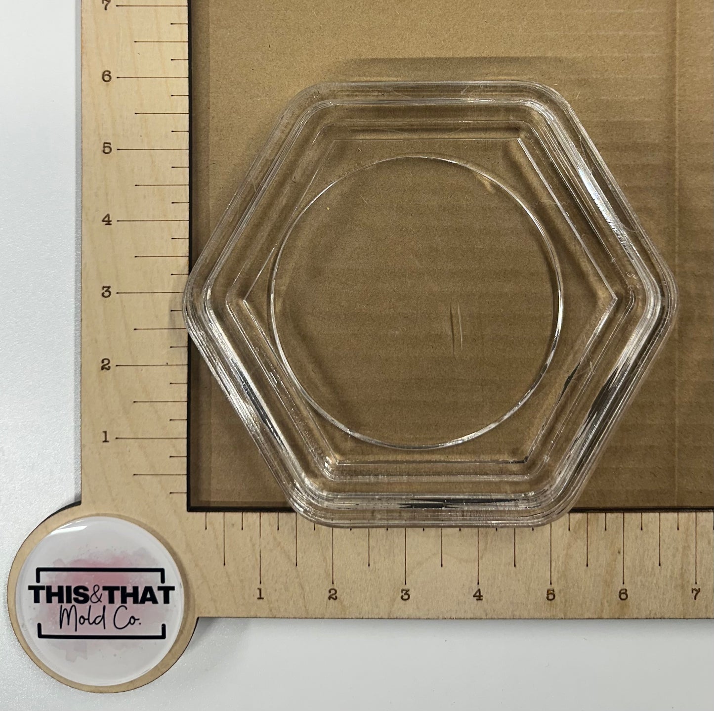 Silicone Mold For Resin |  Hexagon Tray / Lipped Coaster