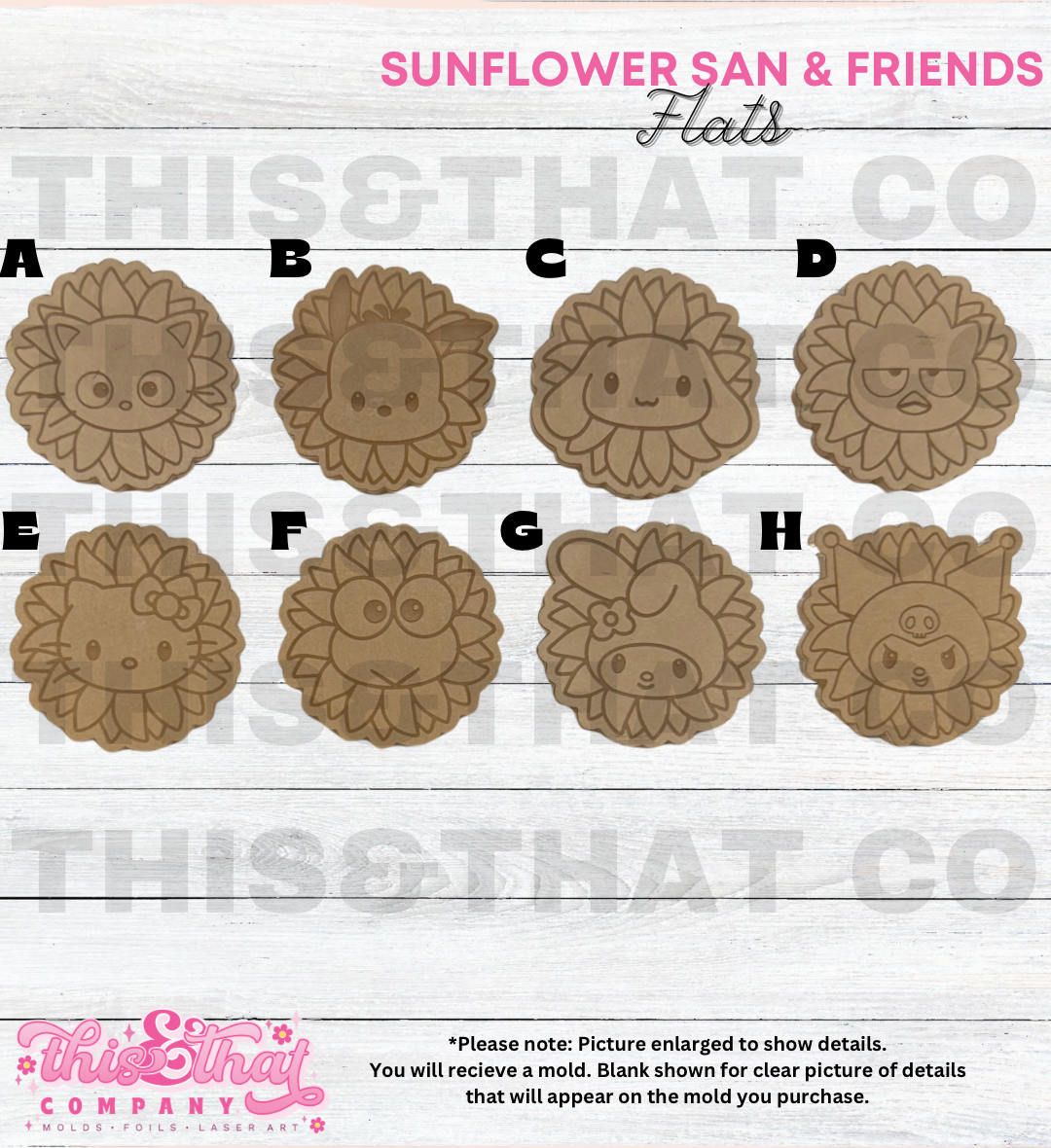 Silicone Mold For Resin | Sunflower San Friends Flats