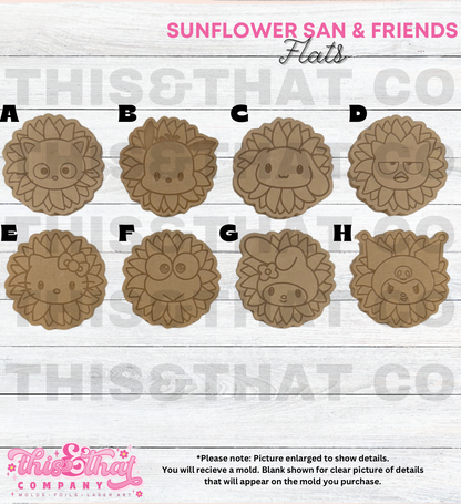 Silicone Mold For Resin | Sunflower San Friends Flats