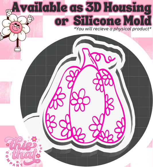 Freshie | Silicone Mold | Floral Pumpkin
