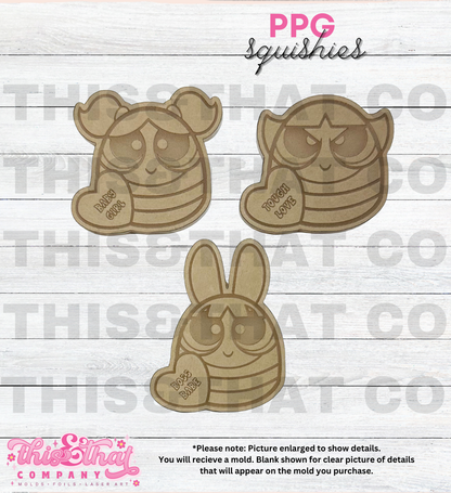 Silicone Mold For Resin | Power Girls Squishies