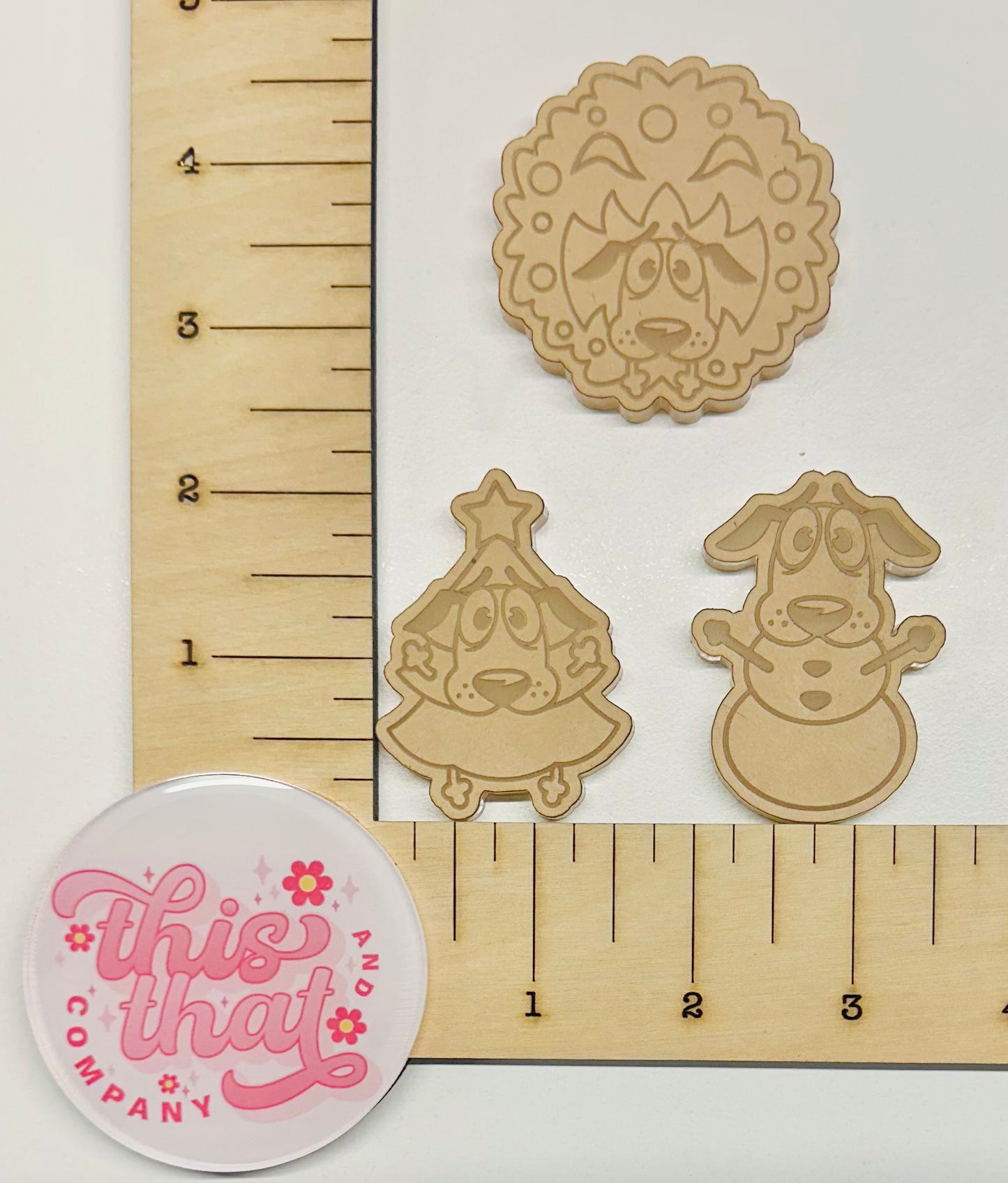 Silicone Mold For Resin |  Christmas Cowardly Dog