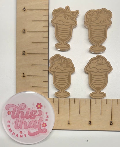 Silicone Mold For Resin | San Ice Cream Sundae Flats