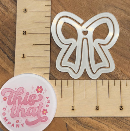 Sublimation Blanks | Sublimation Paper Clip | Acrylic Paper Clip | Coquette Bow