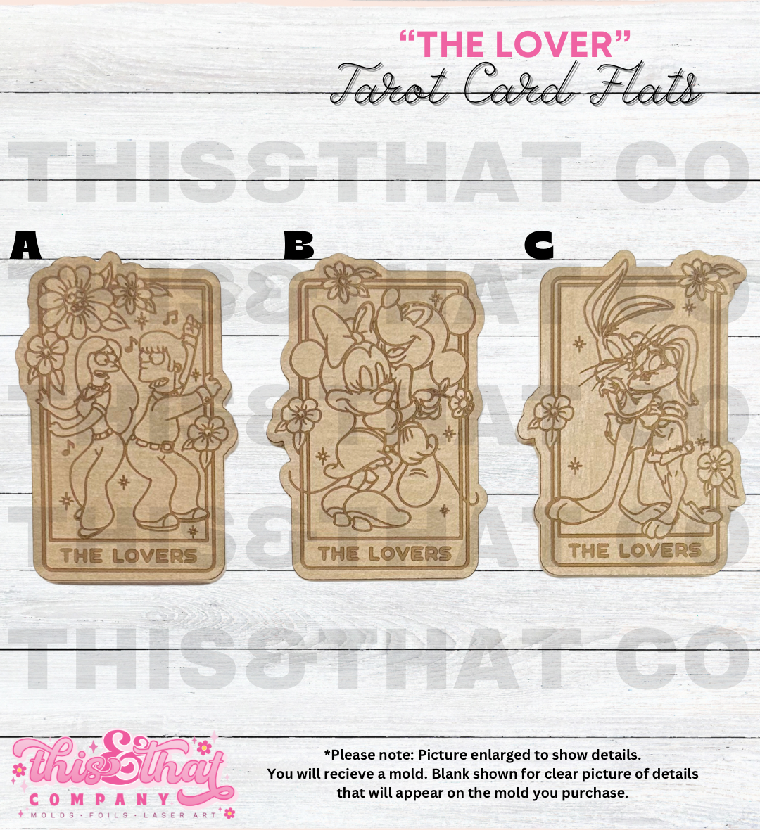 Silicone Mold For Resin | The Lover Tarot Card Flats