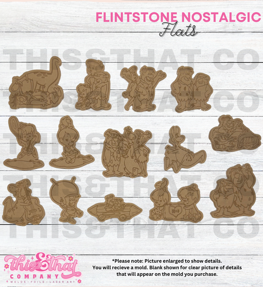 Silicone Mold For Resin |  Nostalgic Caveman Cartoon Flats