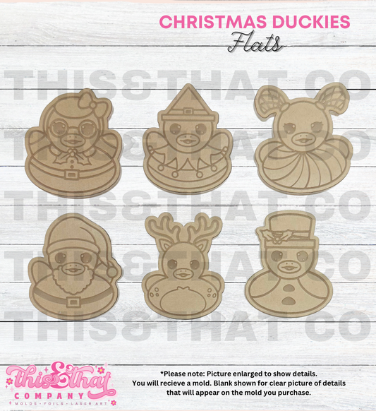 Silicone Mold For Resin |  Christmas Duckies