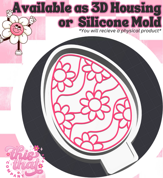 Freshie | Silicone Mold | Floral Easter Egg