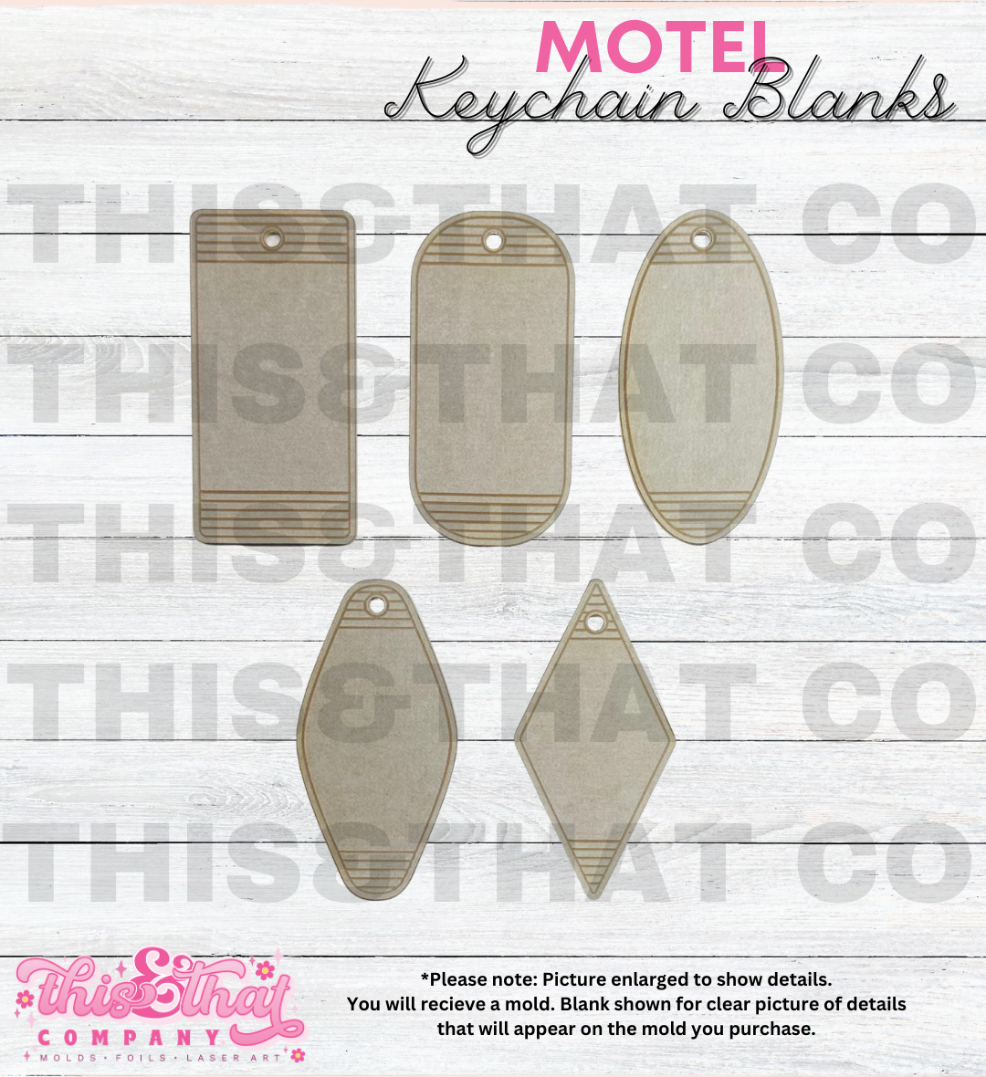 Silicone Mold | Vintage Motel Keychain with Hole