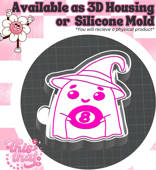 Freshie | Silicone Mold | Eight Ball Witchy Ghost