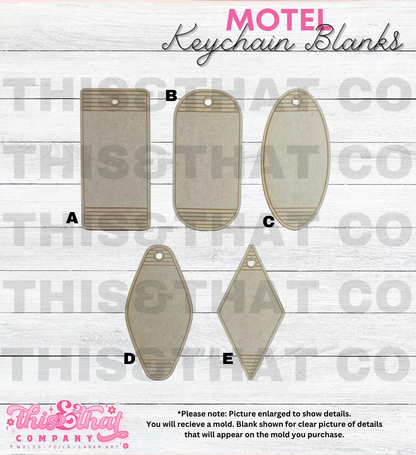 Silicone Mold | Vintage Motel Keychain with Hole