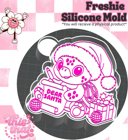 Freshie | Silicone Mold | 'Dear Santa' Turtle