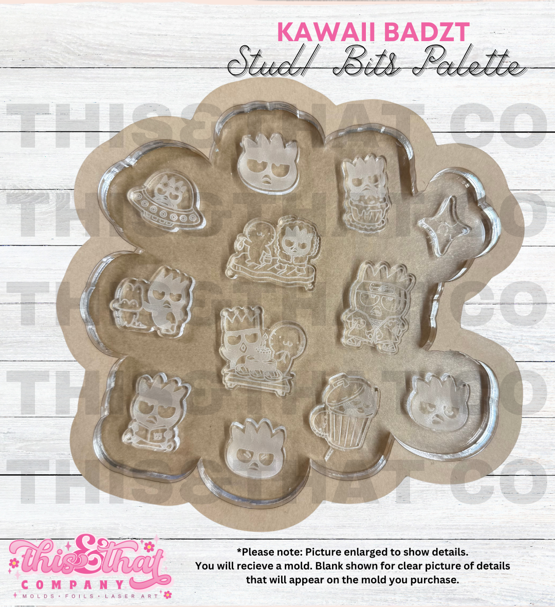 Silicone Mold for Resin | Kawaii San Penguin Stud/ Bit Palette